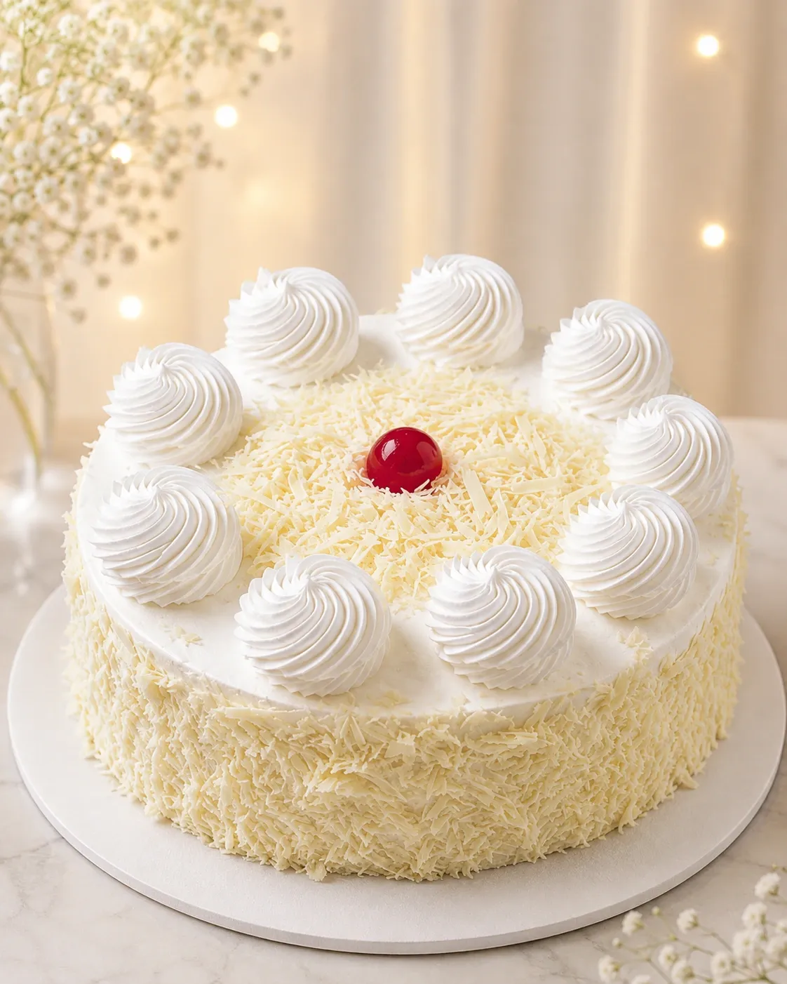 White Forest Cake