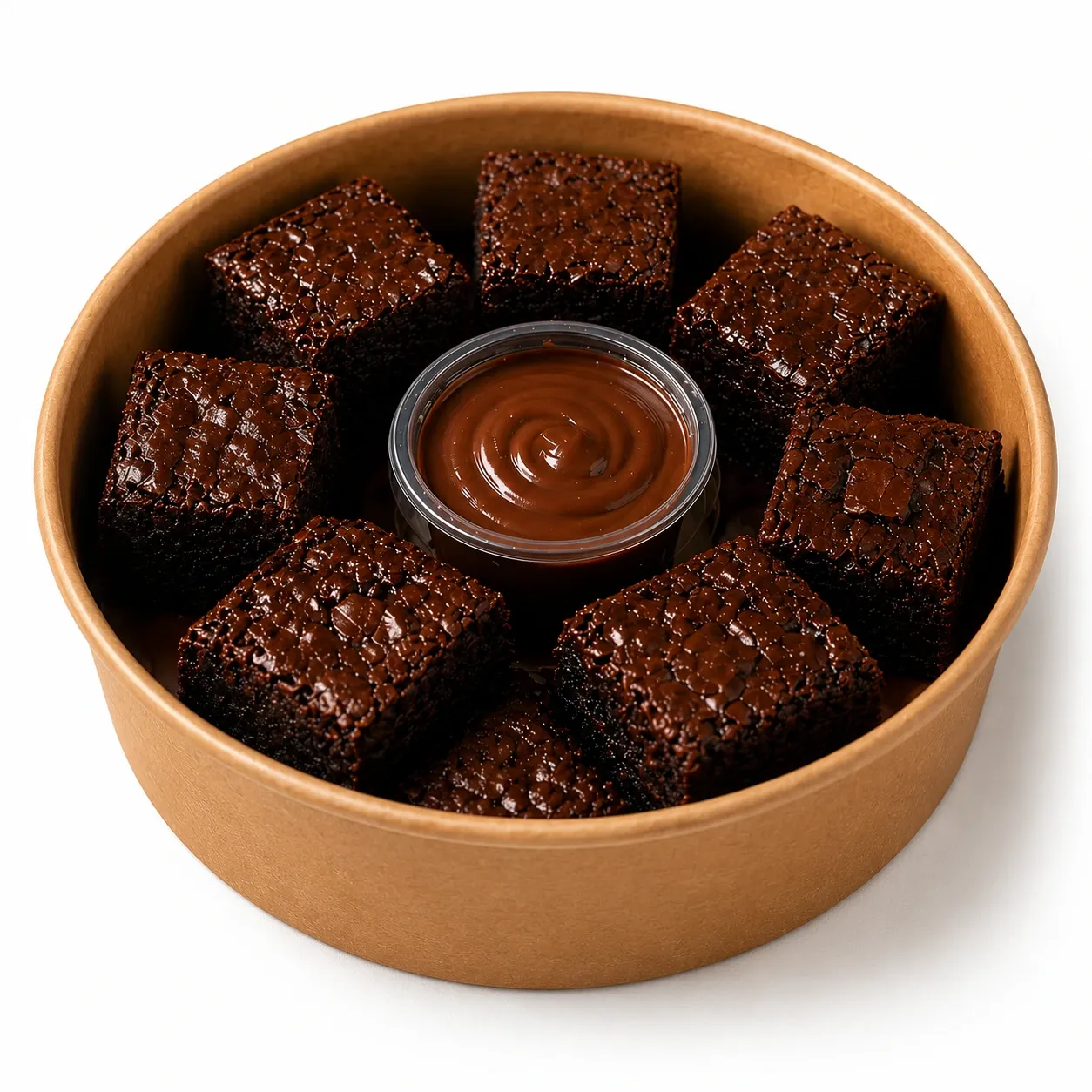 Brownie bite with Nutella Tub